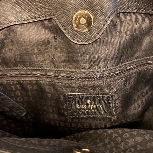 Kate Spade black satchel handbag. - Picture 3 of 5
